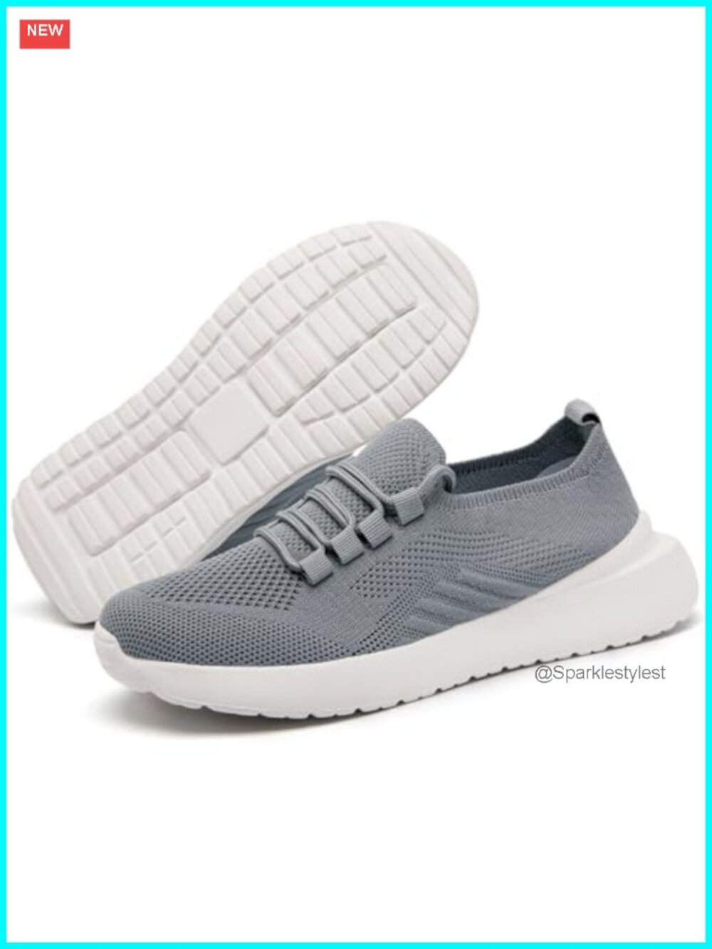 Women's Slip On Walking Shoes Lightweight Breathable Knit Sneakers Comfortable